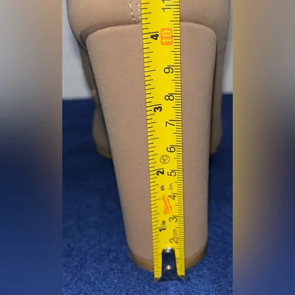 Olivia Ferguson Beige Champagne/Nude Over-the-Knee Boots. - Picture 10 of 13